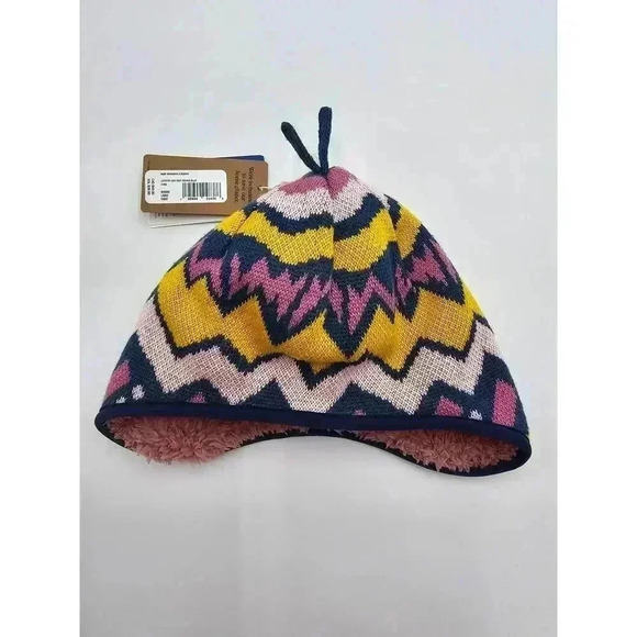 Patagonia Baby 3-6M Reversible Beanie Lofoten Geo Knit Sound Blue - Picture 2 of 6